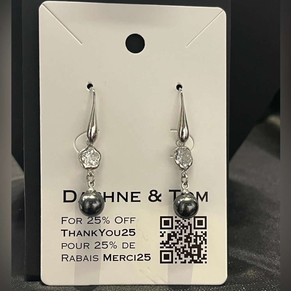 Austrian Crystal Pearls Hook Earrings